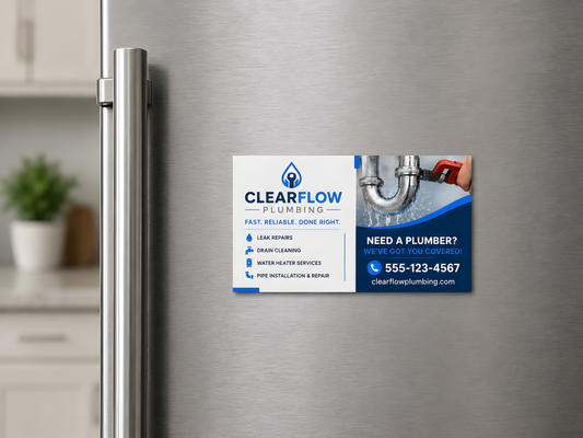 Rectangle Business Magnets